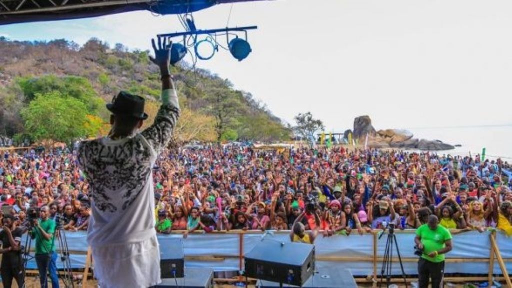 Sand Music Festival Lawi performs at the Sand Music Festival in Malawi