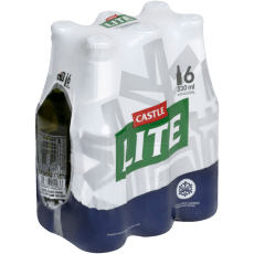 Six Pack of Castle Lite Beer at Food Lover's Market in Kapani Kanengo Shopping Centre, Lilongwe, Malawi